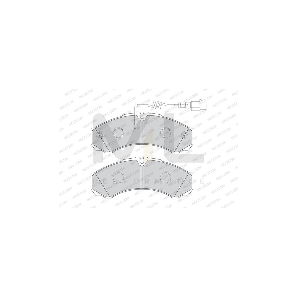 Ferodo Premier FVR4156 Brake Pad Set Incl. Wear Warning Contact, With Brake Caliper Screws, With Piston Clip, With Accessories