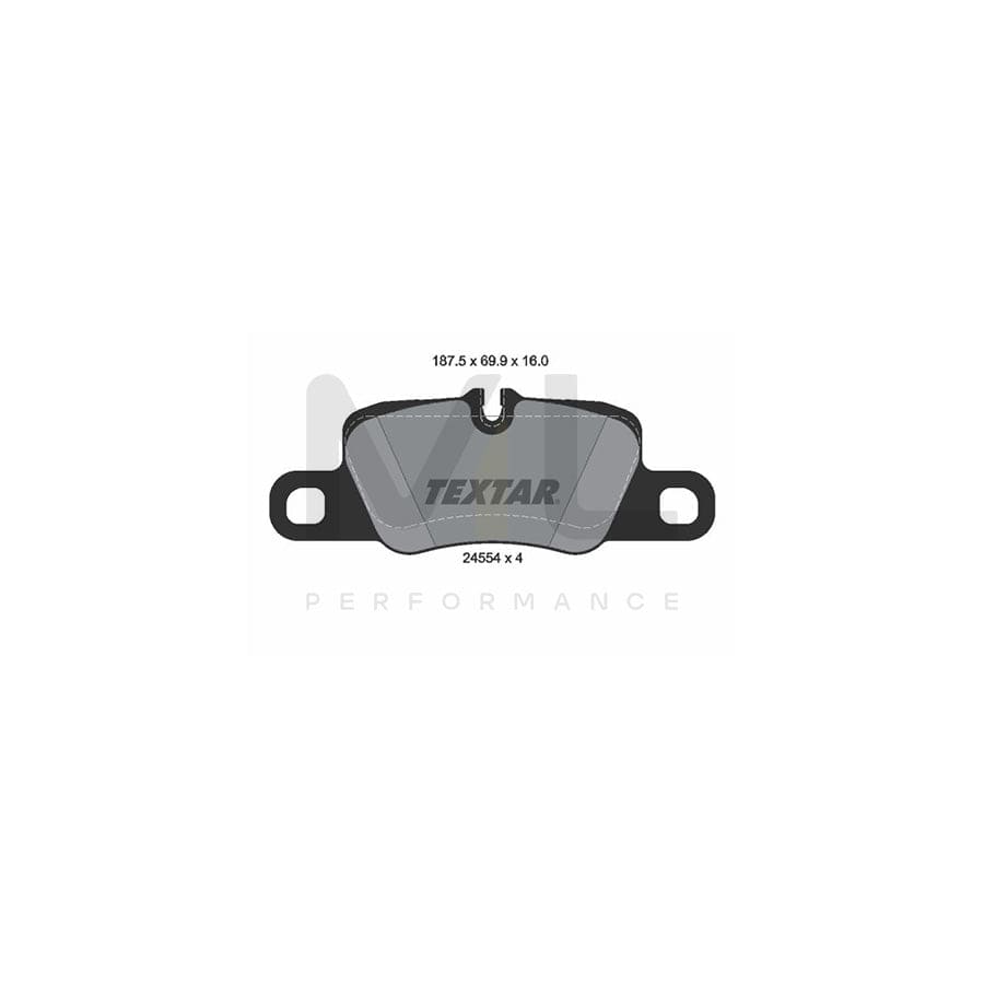 TEXTAR 2455402 Brake pad set prepared for wear indicator