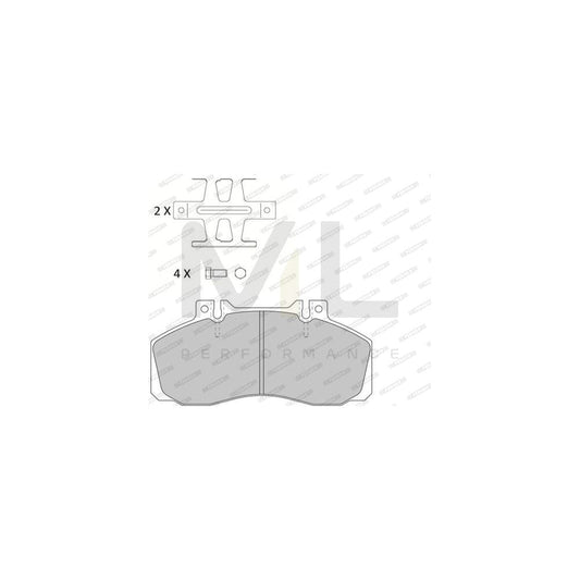 Ferodo Premier FVR1522B Brake Pad Set Prepared for Wear Indicator, With Accessories