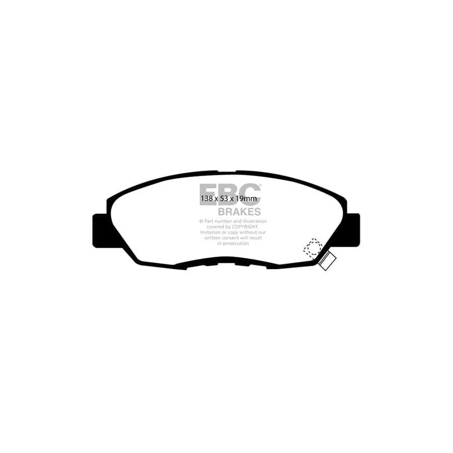 EBC PD11KF1067 Honda Greenstuff Front Brake Pad & GD Disc Kit - Akebono Caliper (Inc. Accord & Accord Coupe) 2 | ML Performance UK Car Parts