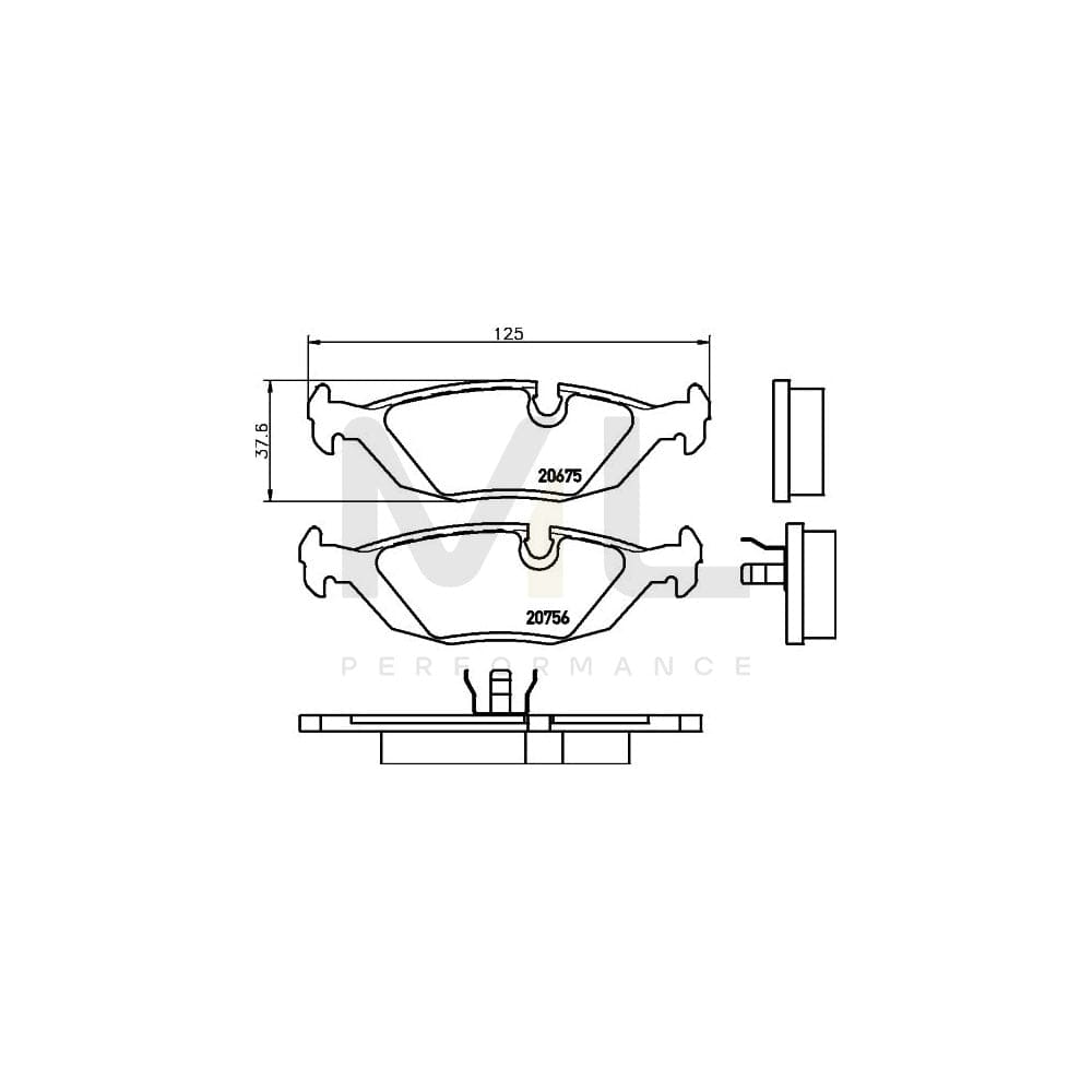 Hella 8DB 355 006-041 Brake Pad Set Prepared For Wear Indicator | ML Performance Car Parts