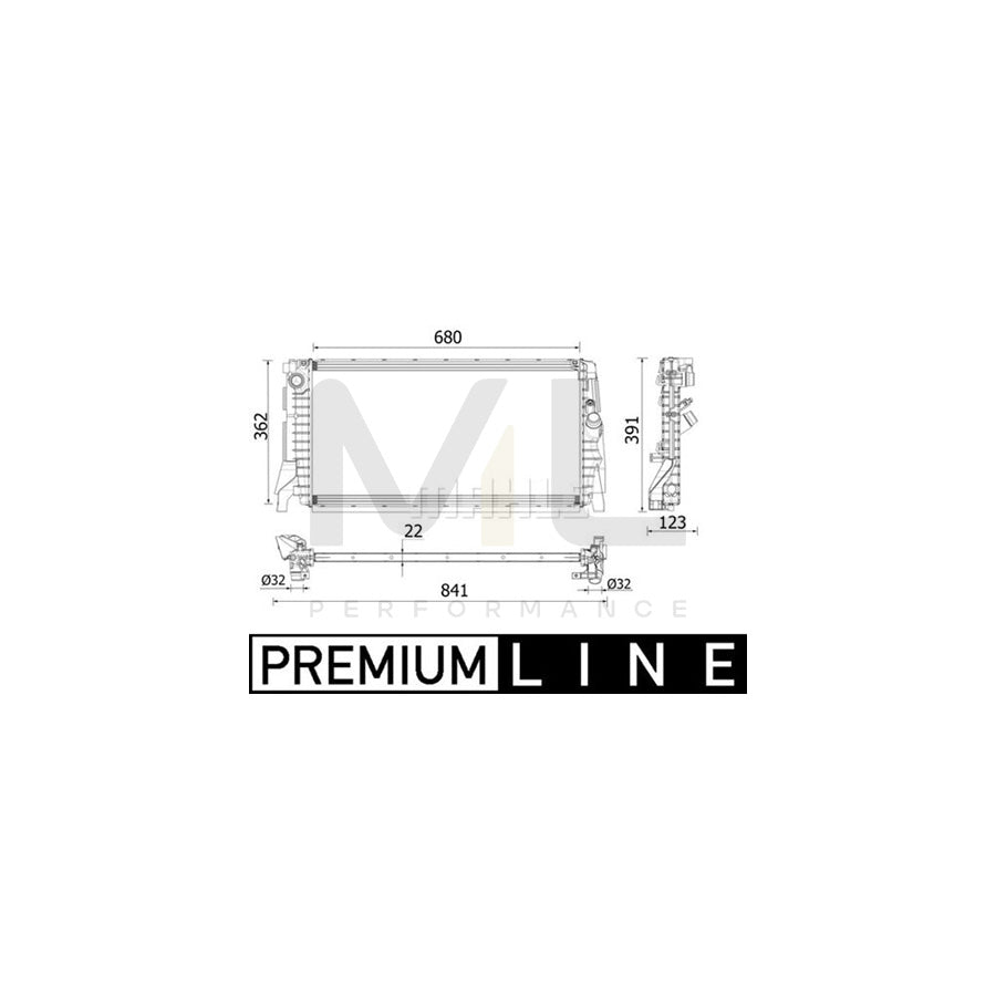 MAHLE ORIGINAL CR 2279 000P Engine radiator Brazed cooling fins | ML Performance Car Parts