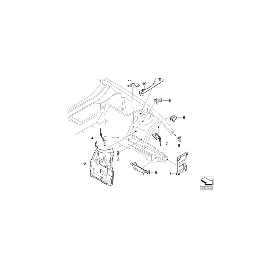 Genuine BMW 41117064491 E85 E86 Bracket Abs Plug Connection (Inc. Z4 3.0si, Z4 2.5si & Z4 3.0i)