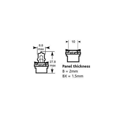 RING R64122 12V 3W B10D (Brown Base) Panel (10 units)