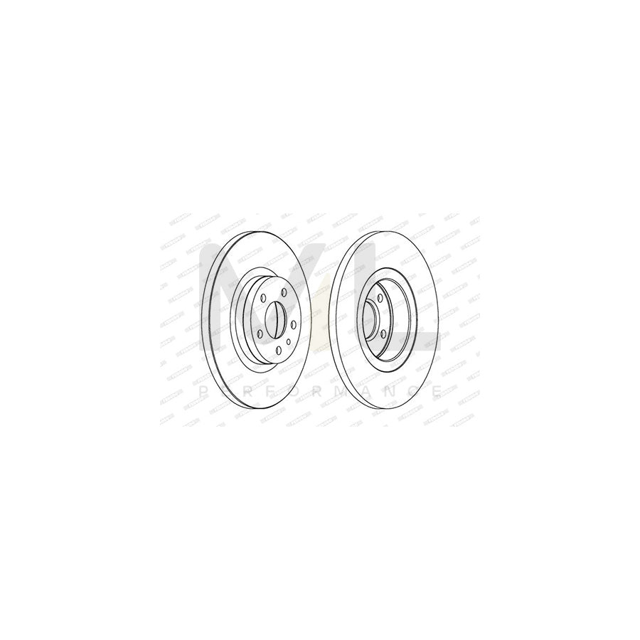 Ferodo DDF1504-1 Brake Disc Vented  - Pair