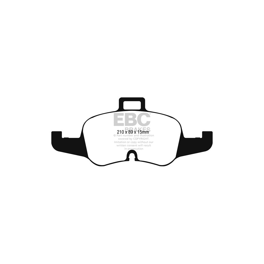 EBC PD13KF858 Audi TTS Yellowstuff Front Brake Pad & GD Disc Kit - ATE Caliper 2 | ML Performance UK Car Parts