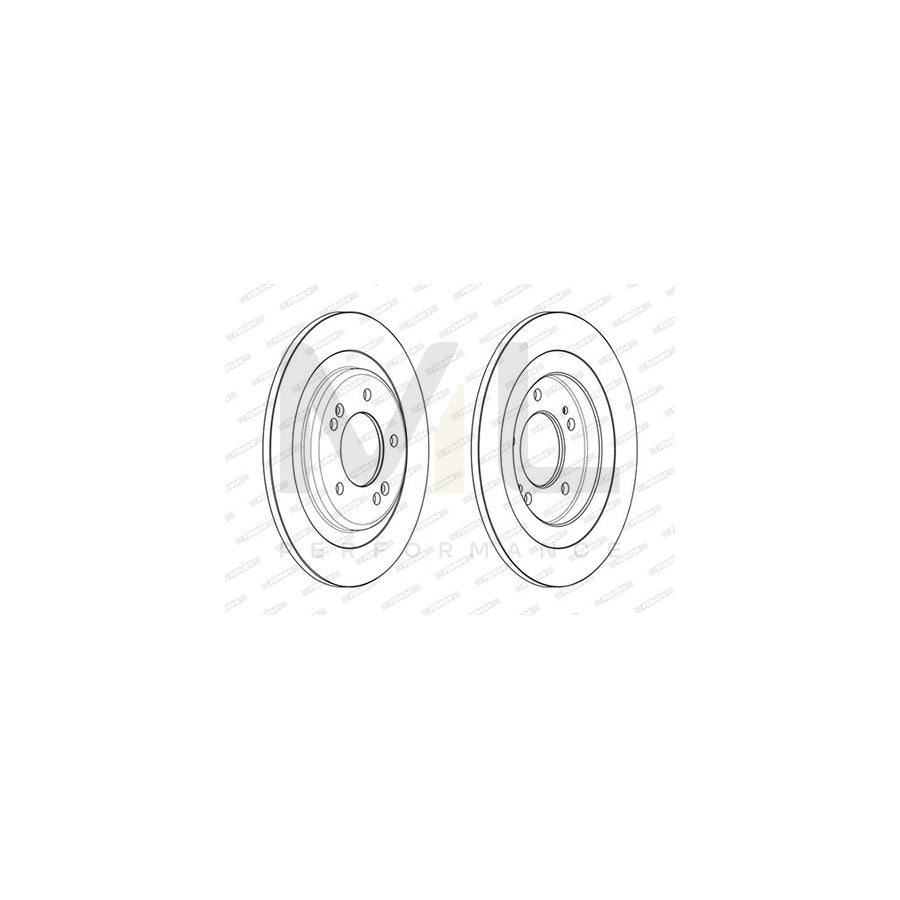 Ferodo Premier DDF2482C Brake Disc Solid, Coated, Without Accessories  - Pair