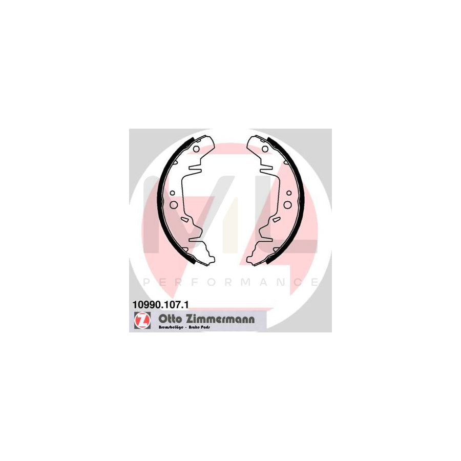 ZIMMERMANN 10990.107.1 Brake Shoe Set Photo corresponds to scope of supply