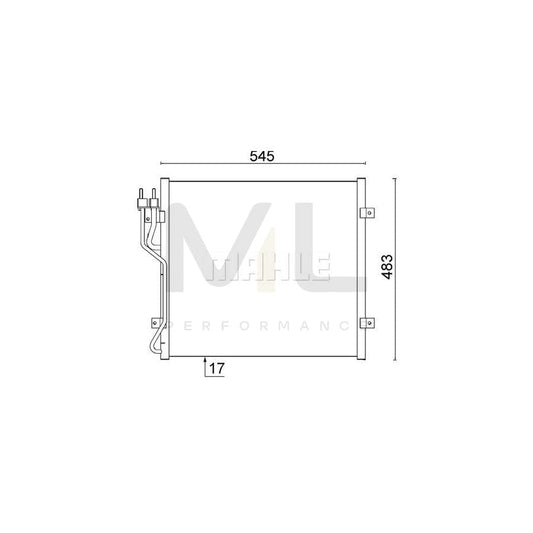 MAHLE ORIGINAL AC 545 000S Air conditioning condenser for JEEP CHEROKEE without dryer | ML Performance Car Parts