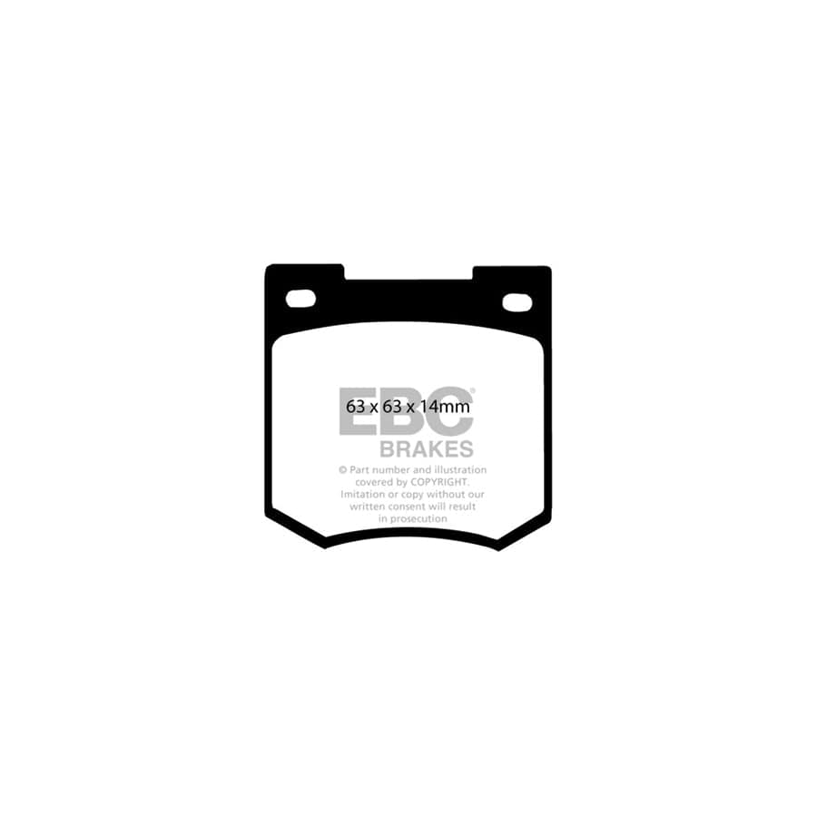 EBC PD03KF440 Ford Yellowstuff Front Brake Pad & Plain Disc Kit (Inc. Capri Mk1 & Cortina Mk2) 2 | ML Performance UK Car Parts