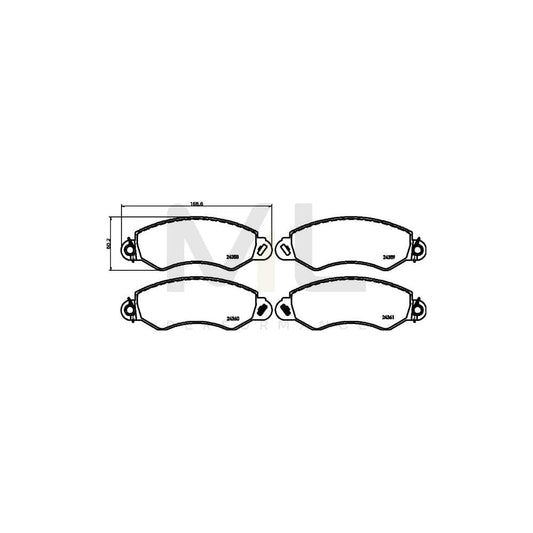 Hella 8DB 355 012-431 Brake Pad Set With Acoustic Wear Warning | ML Performance Car Parts