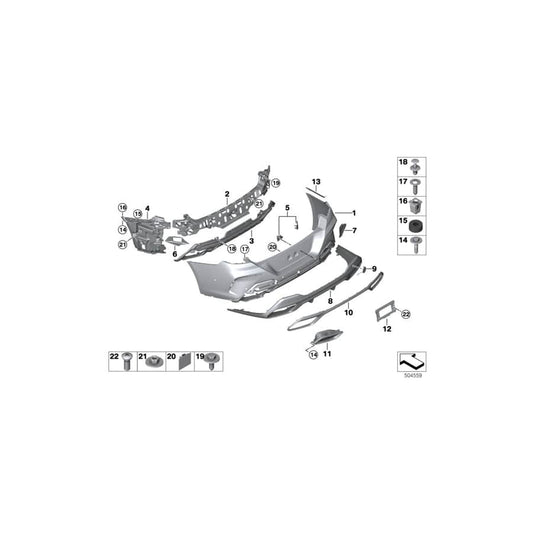 Genuine BMW 51128080487 G16 Absorber Funnel, Left M (Inc. M850iX, 840iX & 840dX)
