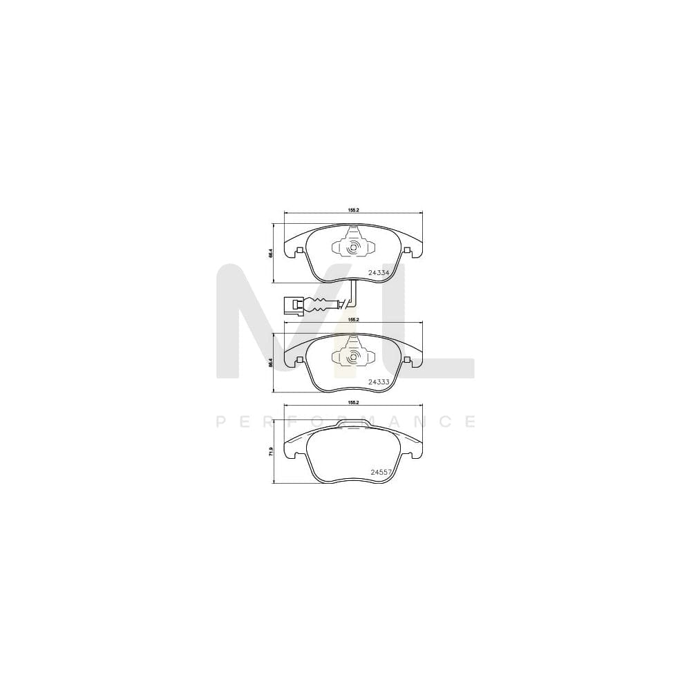 Hella 8DB 355 020-321 Brake Pad Set With Integrated Wear Warning Contact | ML Performance Car Parts
