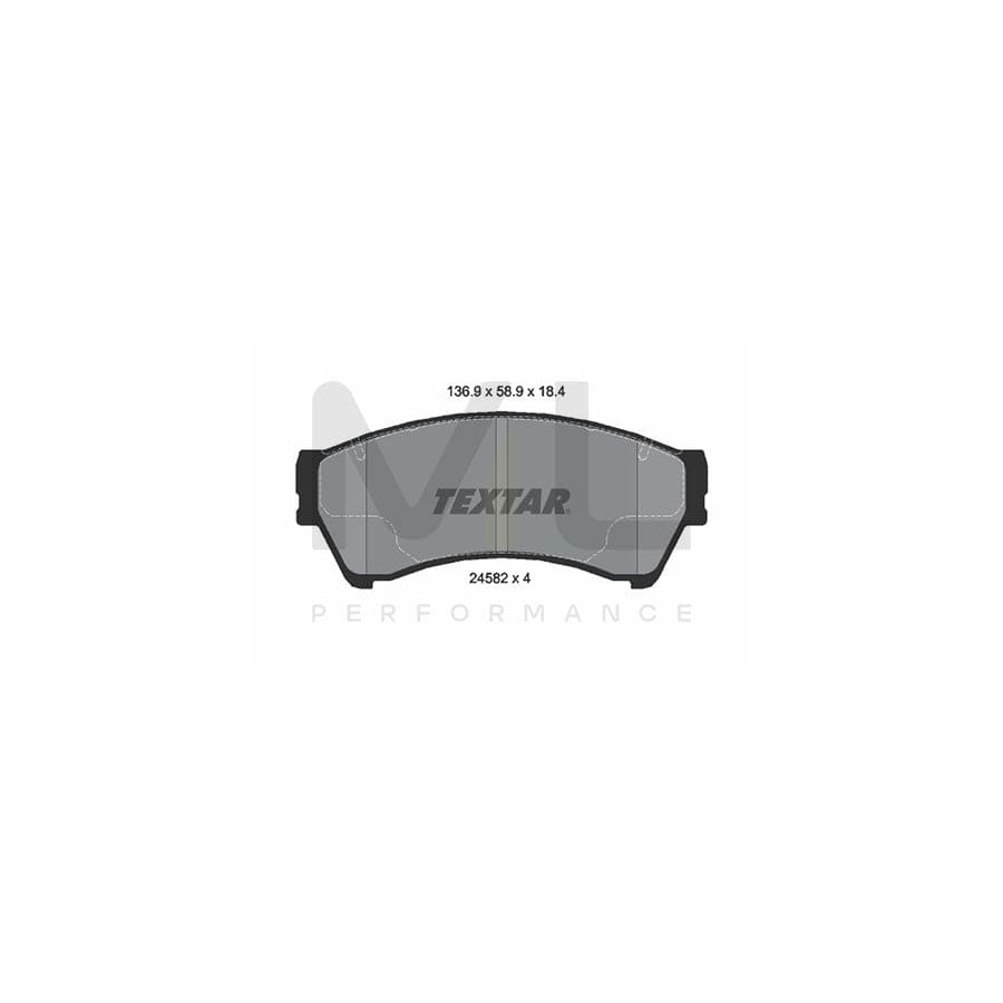 TEXTAR 2458201 Brake pad set not prepared for wear indicator