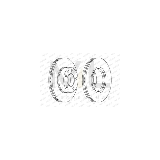 Ferodo DDF845-1 Brake Disc Solid  - Pair
