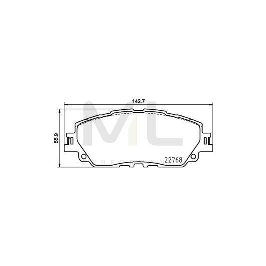 Hella 8DB 355 036-511 Brake Pad Set Not Prepared For Wear Indicator | ML Performance Car Parts