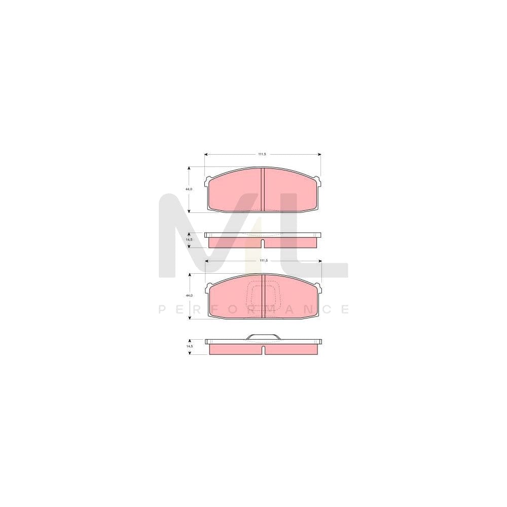 TRW Gdb213 Brake Pad Set Not Prepared For Wear Indicator