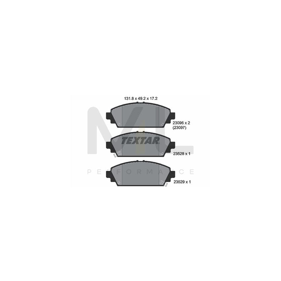 TEXTAR 2309601 Brake pad set with acoustic wear warning