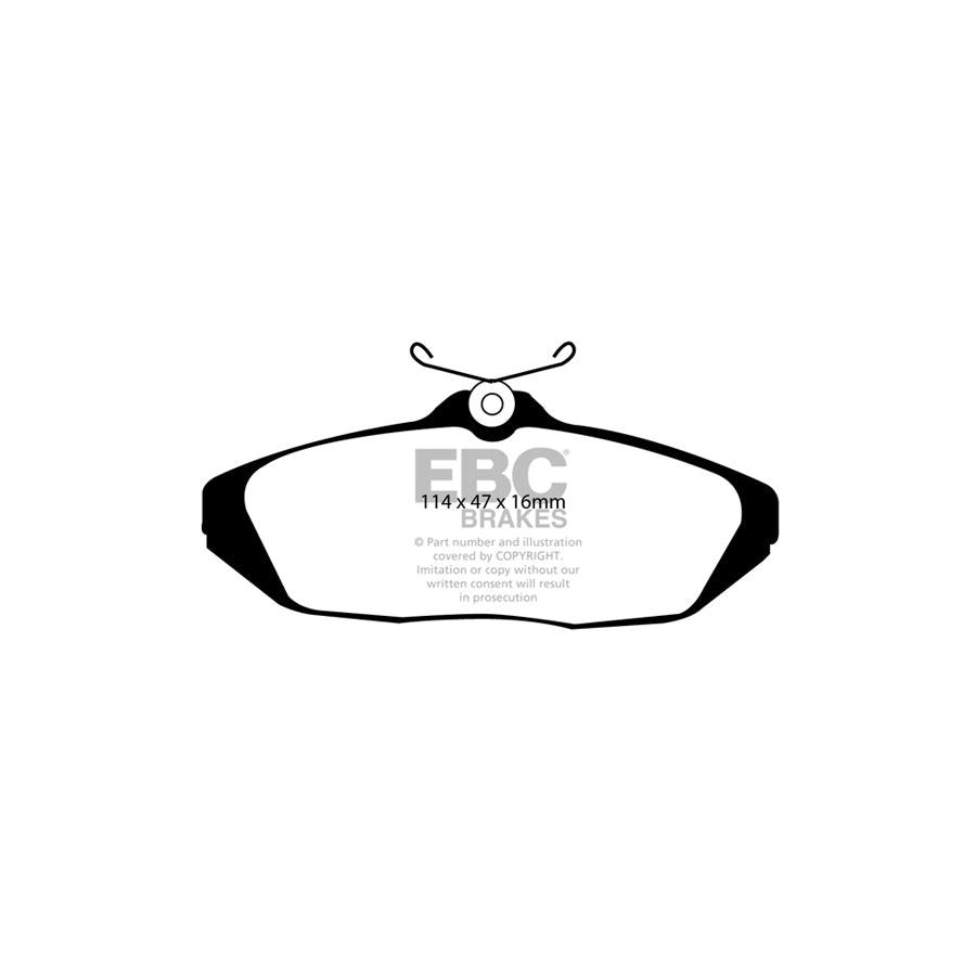 EBC PD03KR231 Chrysler Dodge Viper Yellowstuff Rear Brake Pad & Plain Disc Kit 2 | ML Performance UK Car Parts