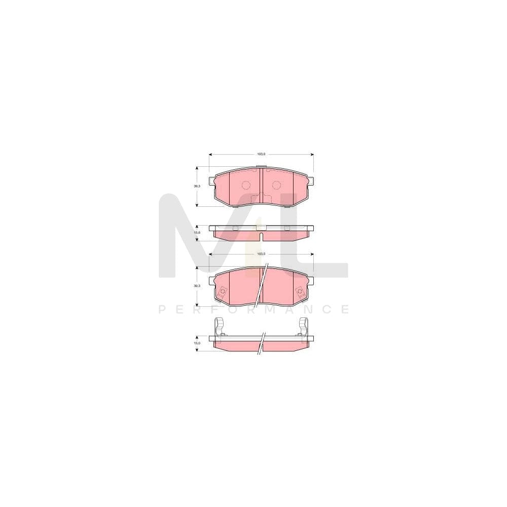 TRW Gdb3260 Brake Pad Set With Acoustic Wear Warning