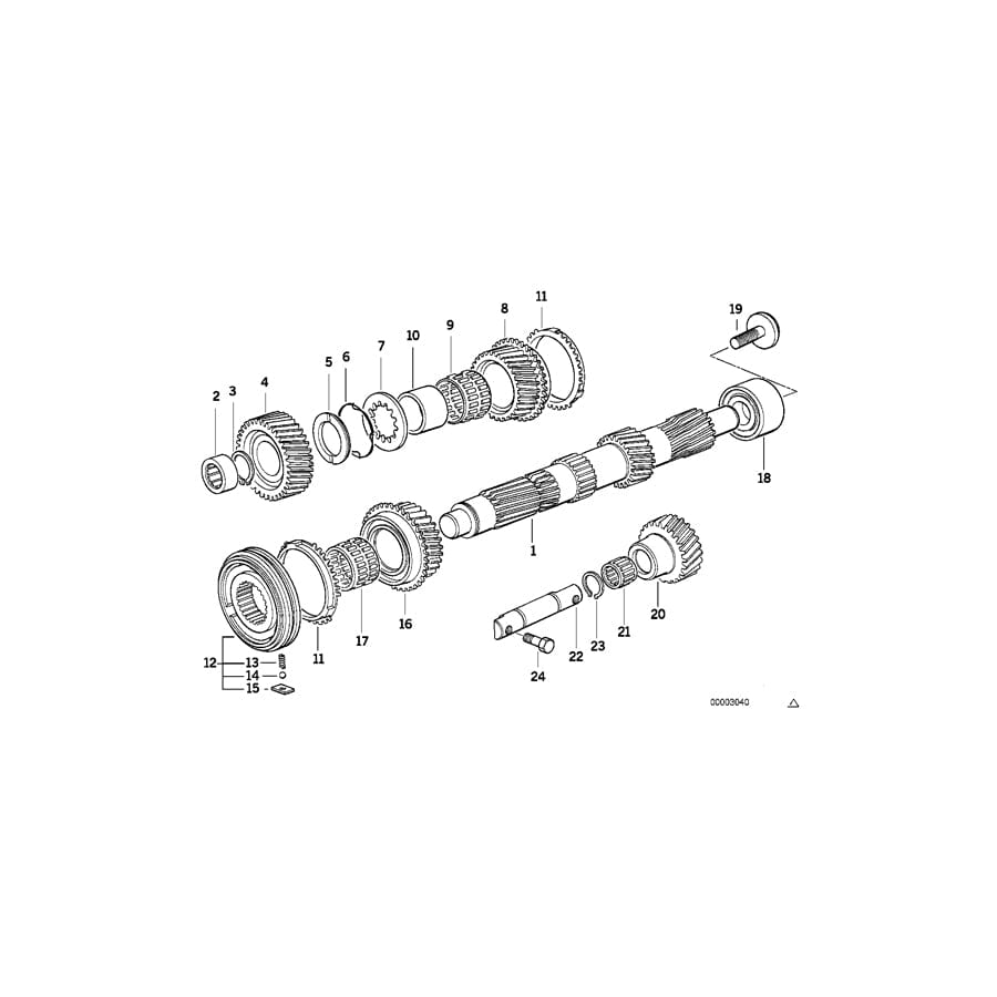 Genuine BMW 23231228418 E46 E87 E36 Pin (Inc. 318ti, Z3 2.2i & 116i)