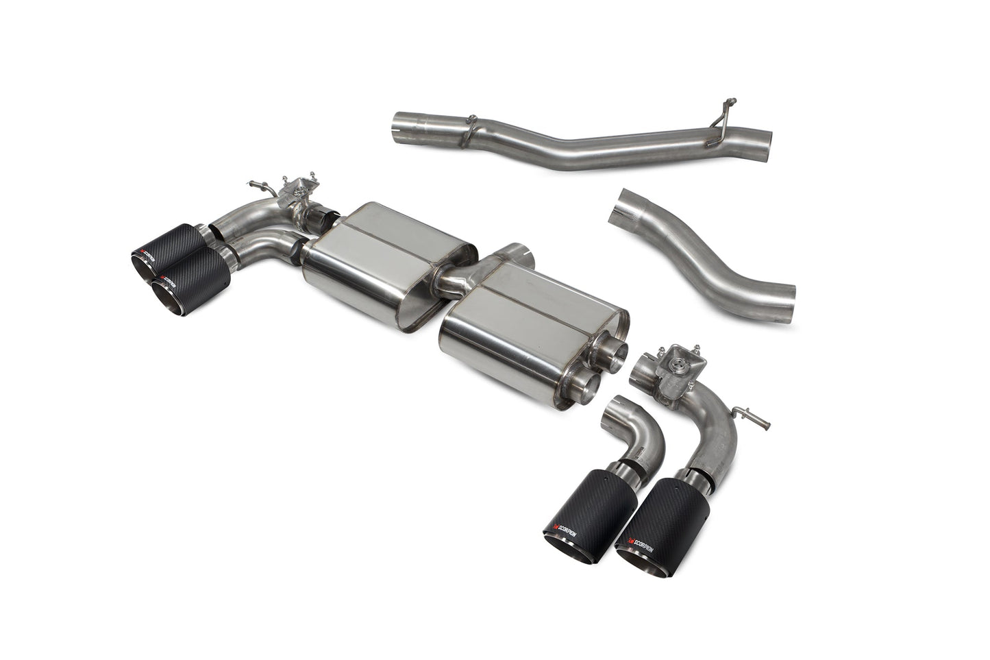 Scorpion SVWS065CF VW Golf R MK8 Non-Res Cat/Gpf Back System With Electronic Valves | ML Performance UK UK