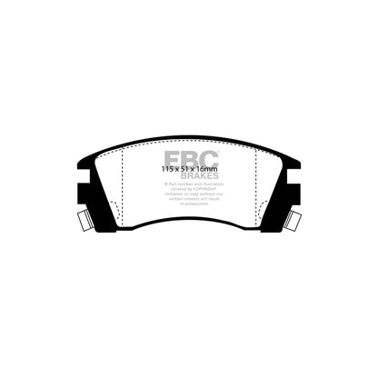 EBC DP988 Nissan Ultimax Front Brake Pads (Inc. Sunny & Sunny Van) 2 | ML Performance UK Car Parts