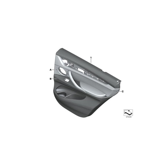 Genuine BMW 51427988432 F15 Door Lining Leather Rear Right INDIVIDUAL (Inc. X5)