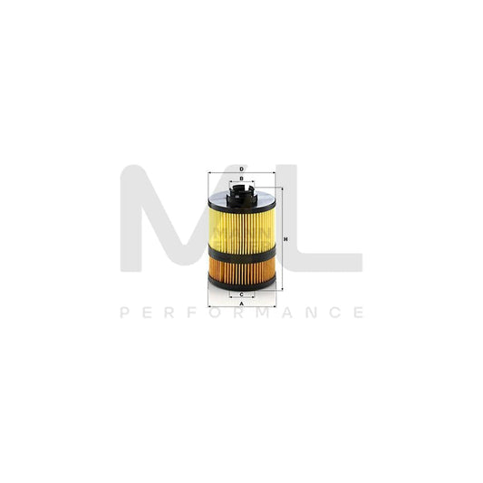 MANN-FILTER HU 9002 z Oil Filter with seal, Filter Insert