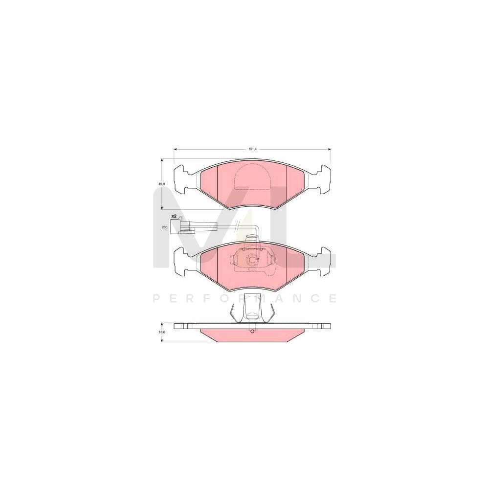 TRW Gdb1393 Brake Pad Set Incl. Wear Warning Contact