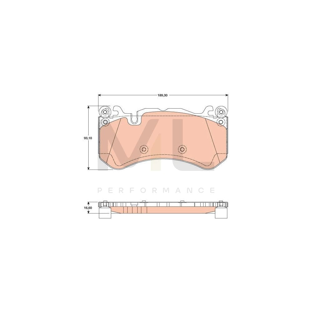 TRW Gdb1734 Brake Pad Set Prepared For Wear Indicator