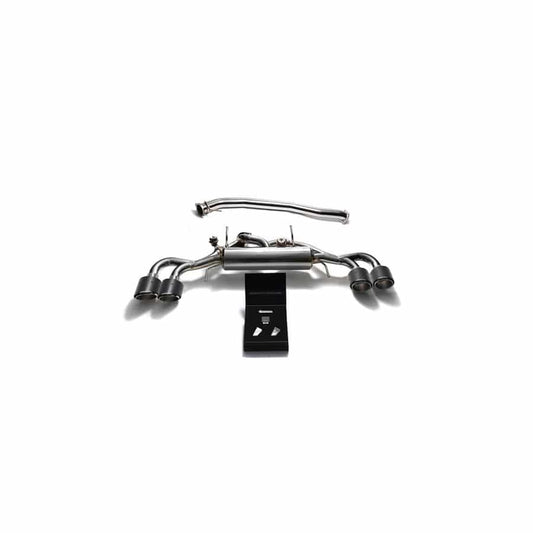 Armytrix NI35S-AF NI35S-QC12 Valvetronic 90mm Exhaust System w/Race Y-Pipe & Nissan GT-R R35 2009-2021 with Quad Carbon Fiber 5"