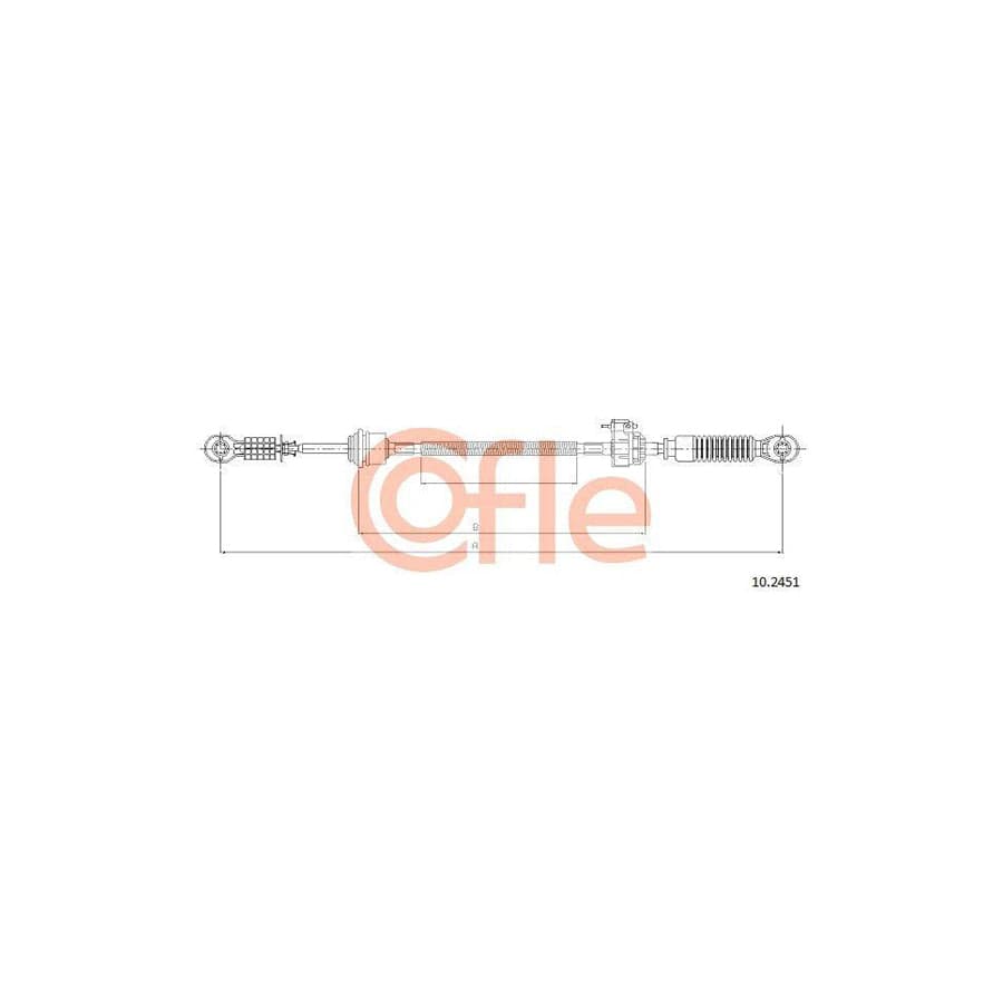 Cofle 92.10.2451 Cable, Manual Transmission for Ford Transit