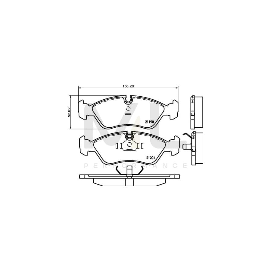 TEXTAR 2119003 Brake pad set prepared for wear indicator