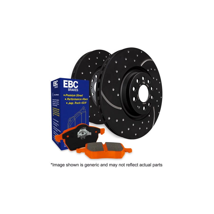 EBC PD15KR143 BMW E46 Orangestuff Rear Brake Pad & GD Disc Kit - ATE Caliper 1 | ML Performance UK Car Parts