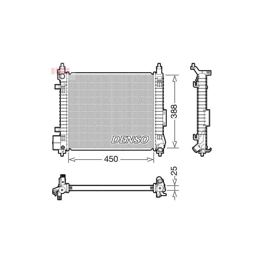 DENSO DRM46061 Engine Radiator for Nissan Micra IV Hatchback (K13)