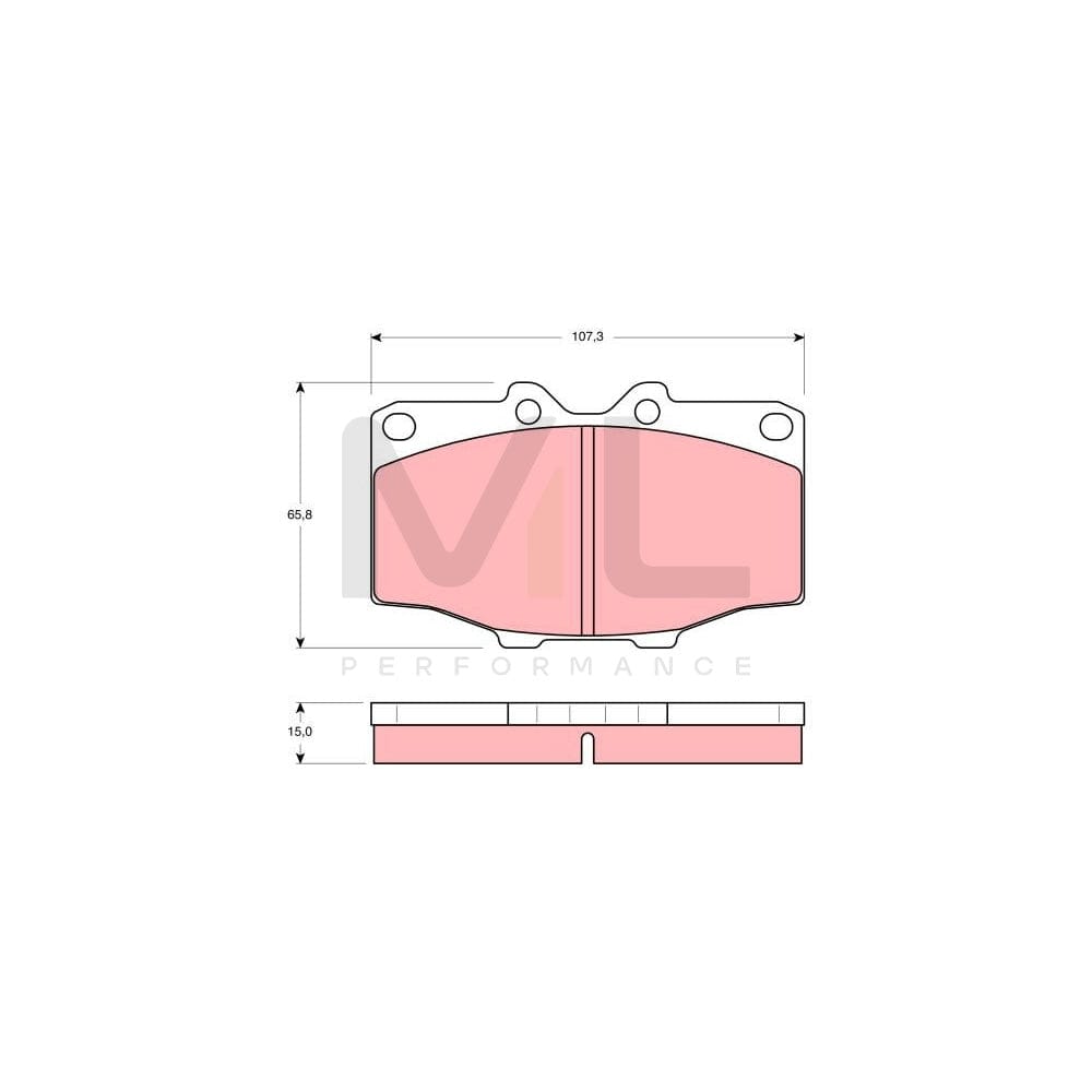 TRW Gdb352 Brake Pad Set Not Prepared For Wear Indicator