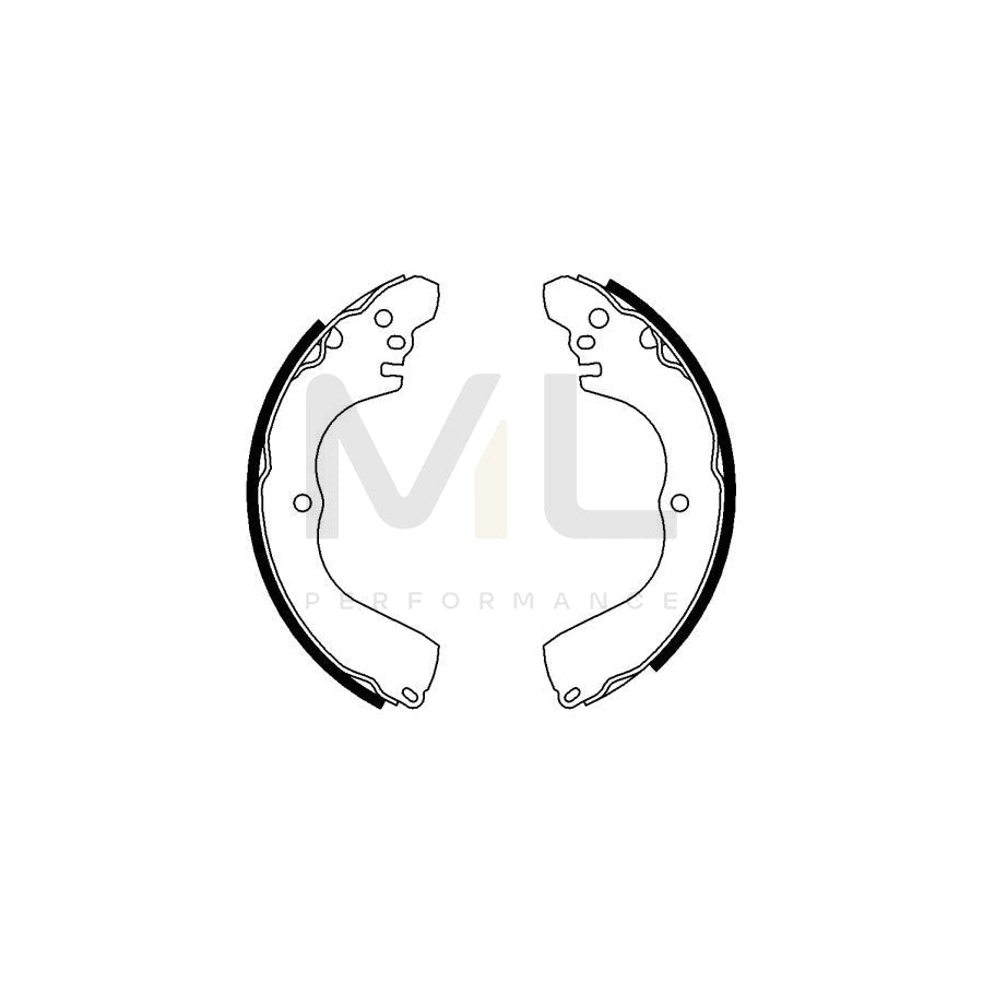 TEXTAR 91076500 Brake Shoe Set without handbrake lever