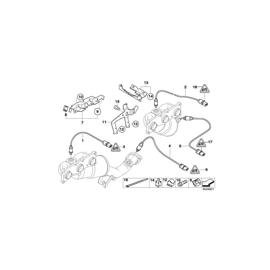 Genuine BMW 11783415428 E83 Lambda-Probe Bracket (Inc. X3 3.0i, X3 3.0si & X3 2.5si)