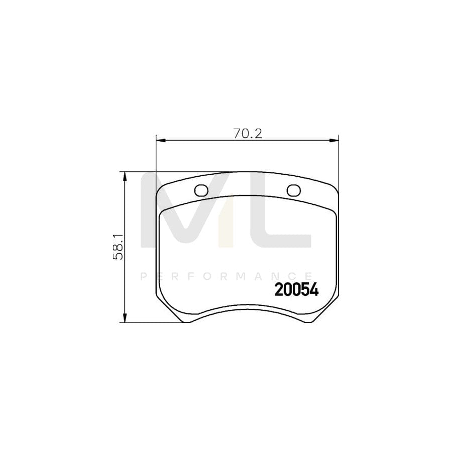 TEXTAR 2005402 Brake pad set not prepared for wear indicator