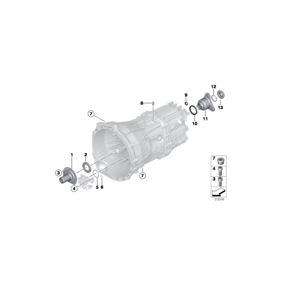 Genuine BMW 23217854369 F82 F80 F87 Output Flange (Inc. M4, M3 & M2)