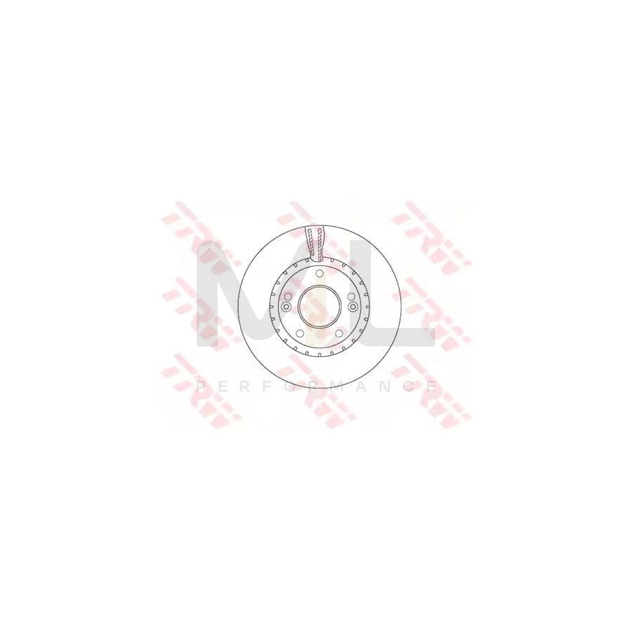 TRW DF6628 Brake Disc Vented, Painted  - 1 piece