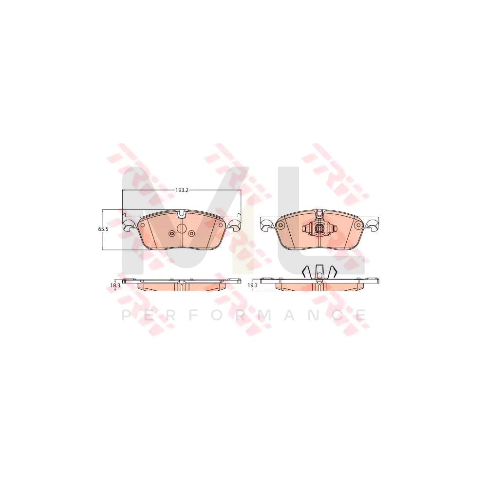 TRW Gdb2119 Brake Pad Set Prepared For Wear Indicator