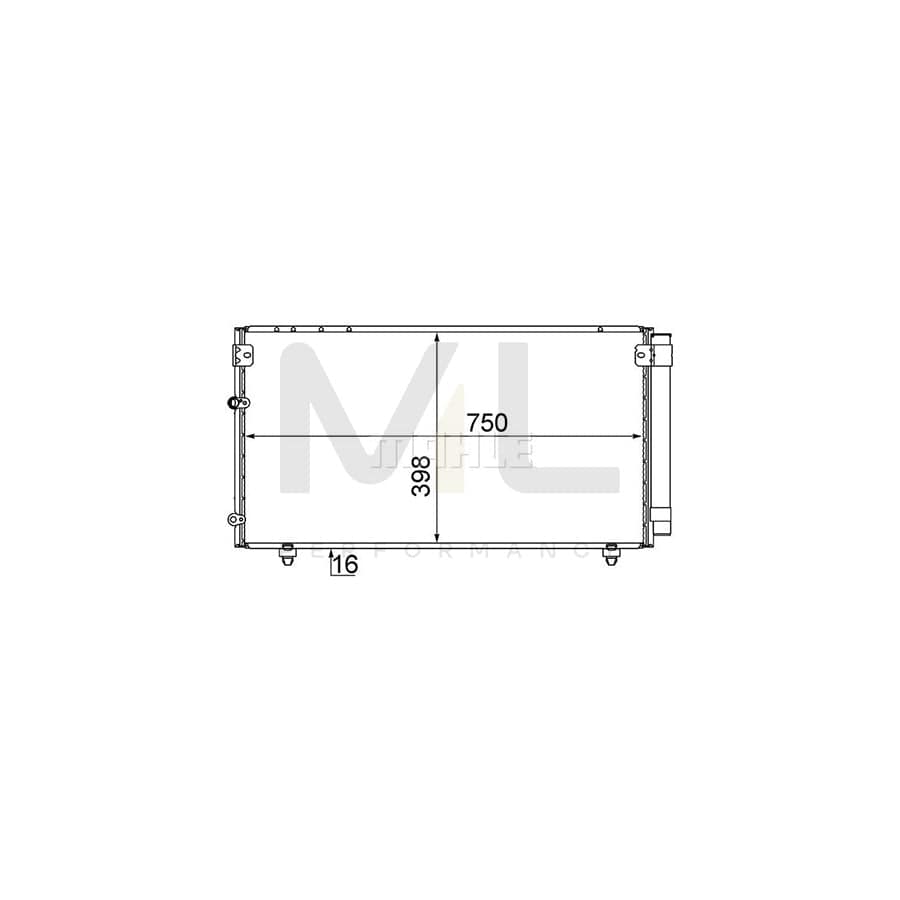 MAHLE ORIGINAL AC 606 000S Air conditioning condenser for TOYOTA Avensis Verso (M2) with dryer | ML Performance Car Parts