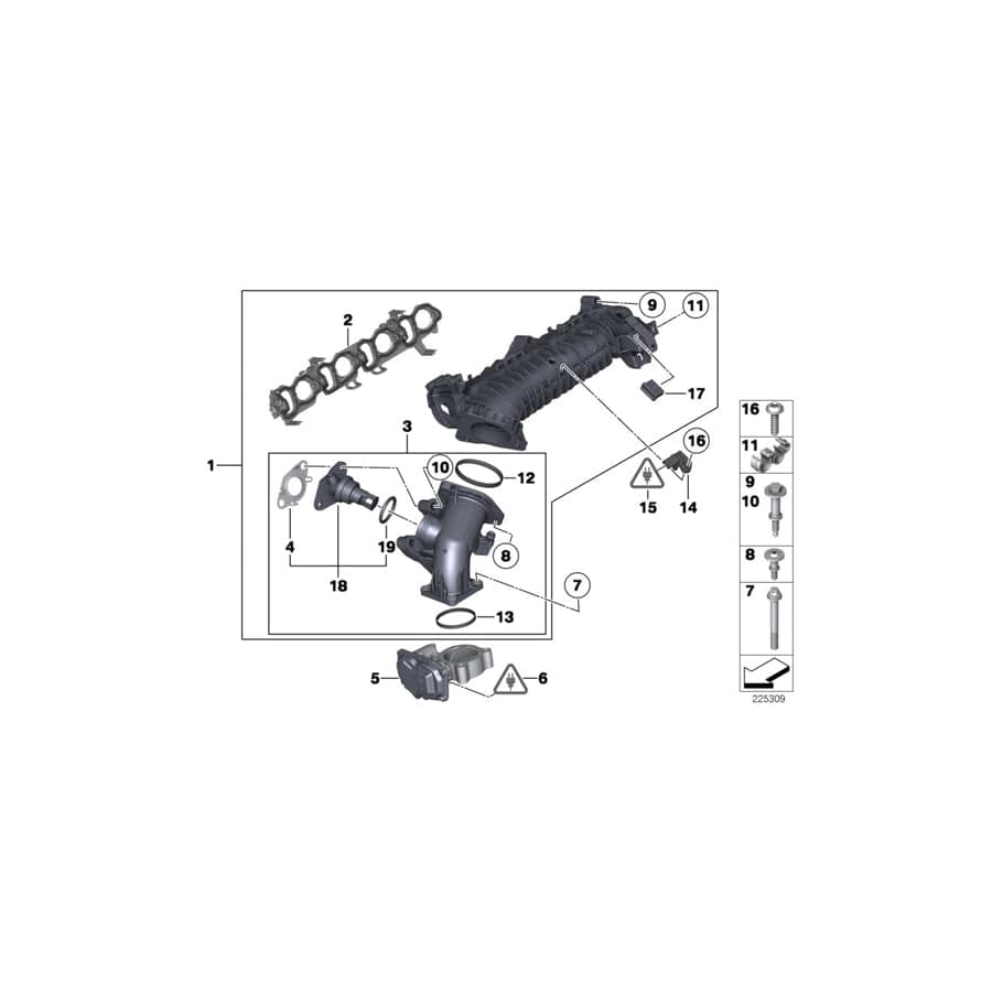 Genuine BMW 11618506406 F21 F20 F31 Intake Manifold (Inc. 116d, 418d & X1 18dX)
