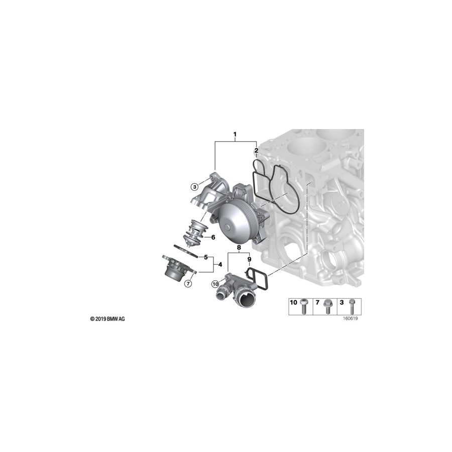 Genuine BMW 11517823193 E93 E92 Thermostat Housing (Inc. 530d, 535d & 325d)