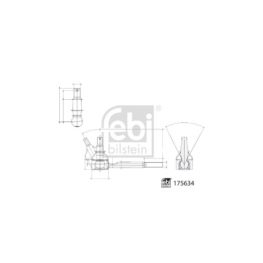 Febi Bilstein 175634 Track Rod End For Tesla Model S (5Yjs)