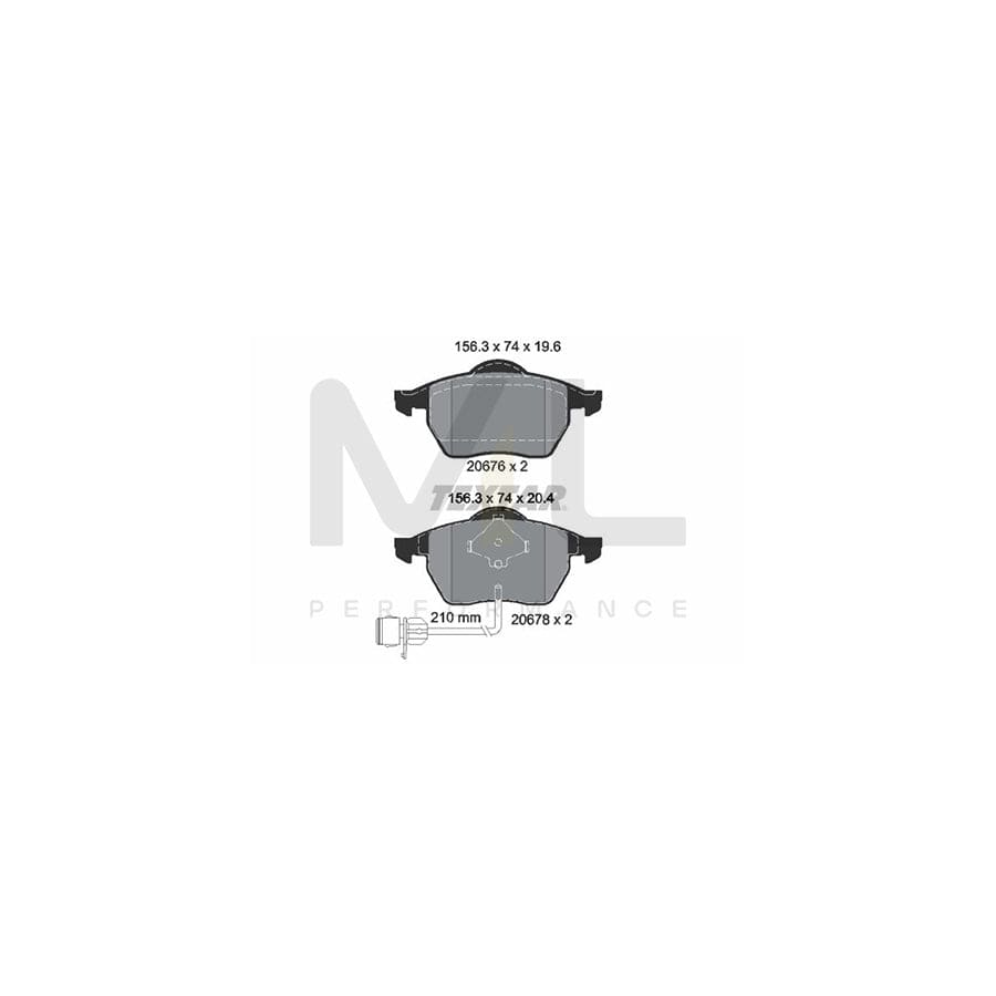 TEXTAR 2067602 Brake pad set with integrated wear warning contact