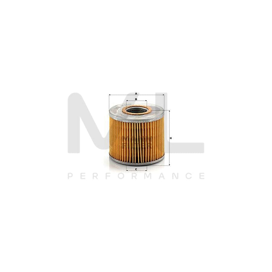 MANN-FILTER H 1017 n Oil Filter with seal, Filter Insert