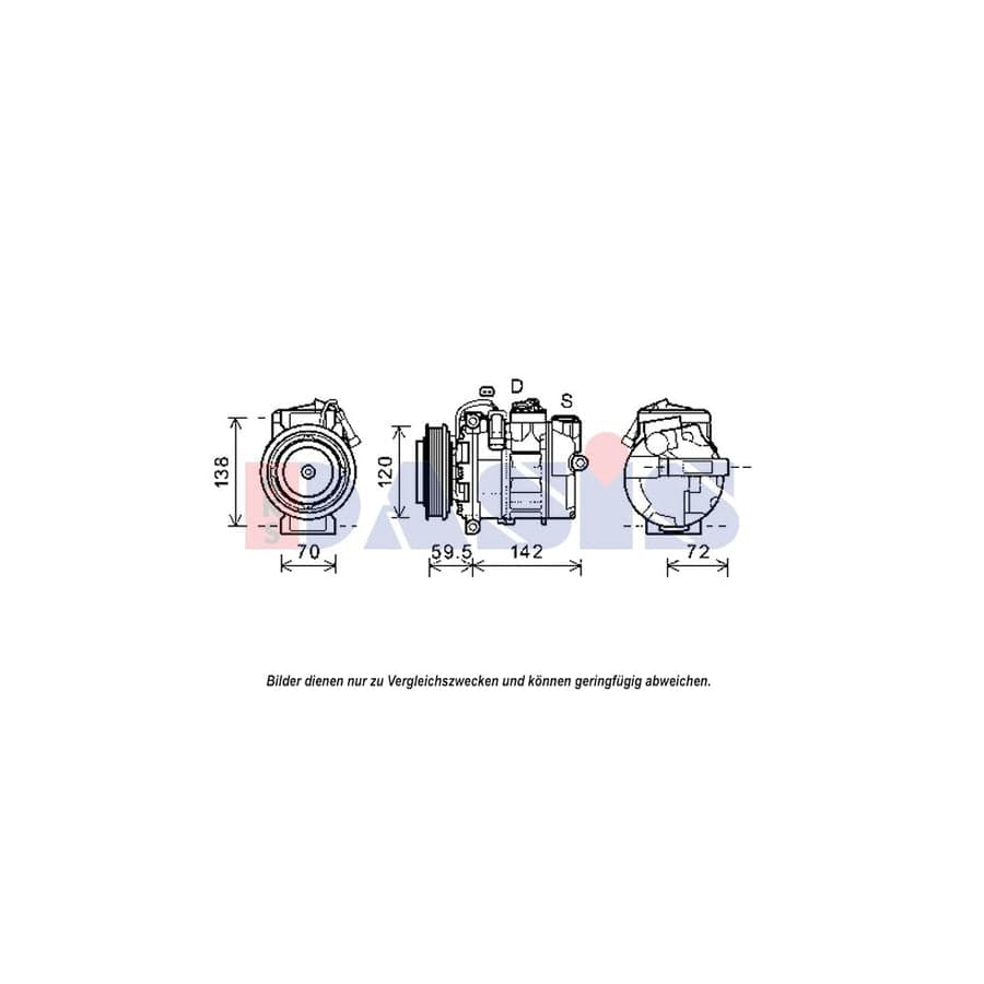AKS Dasis 852613N Compressor, Air Conditioning for Renault Vel Satis